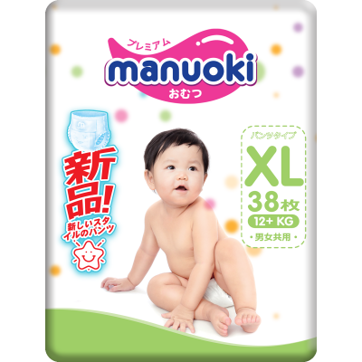 Заказать Manuoki трусики, XL (12+кг), 38 шт японские подгузники г. Тюмень  компании Manuoki